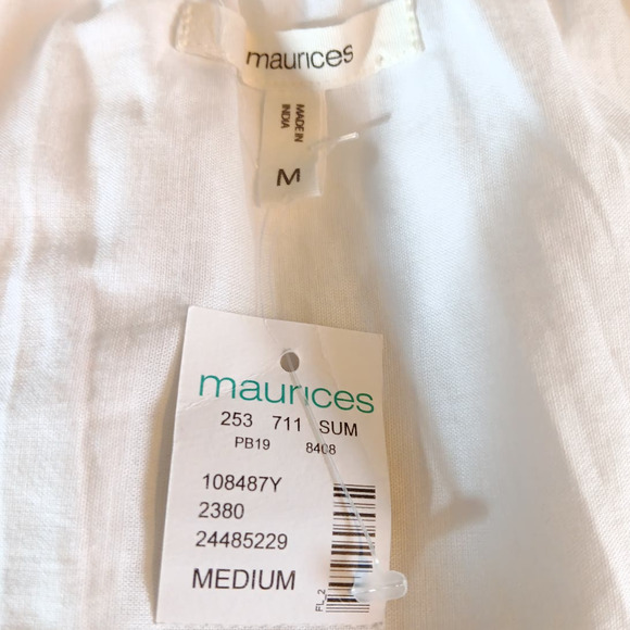 Maurices | White & Yellow Floral Embroidered Off-Shoulder Half Bell Sleeve Top - Picture 5 of 9